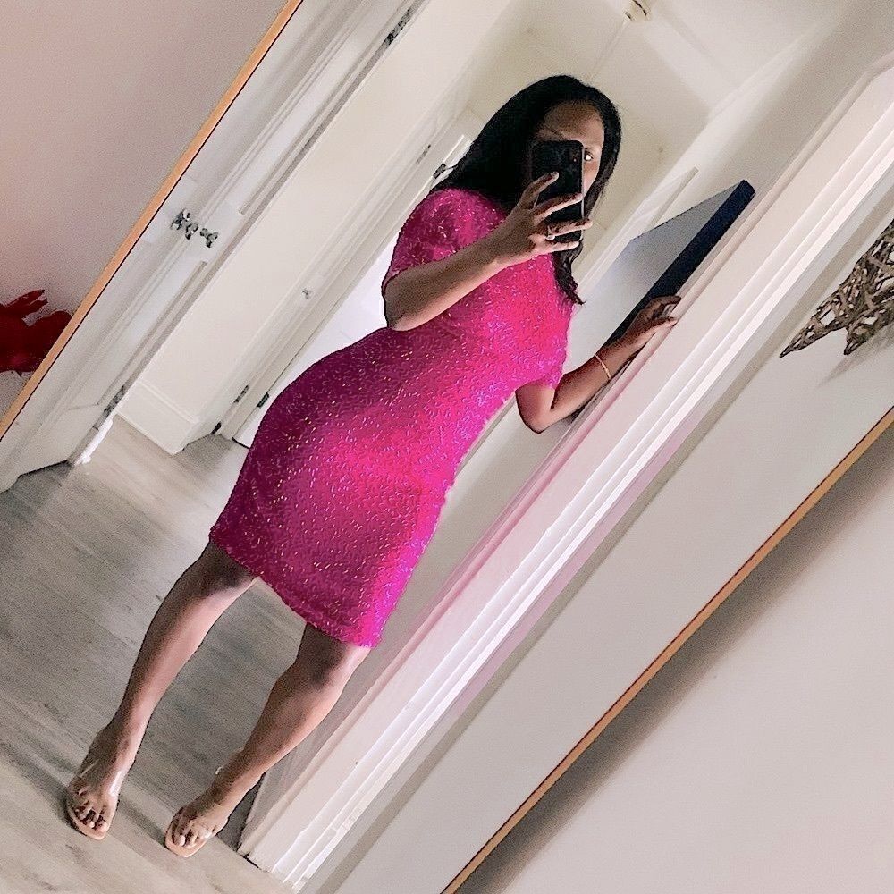 VINTAGE SILK DRESS - Picture 3 of 16